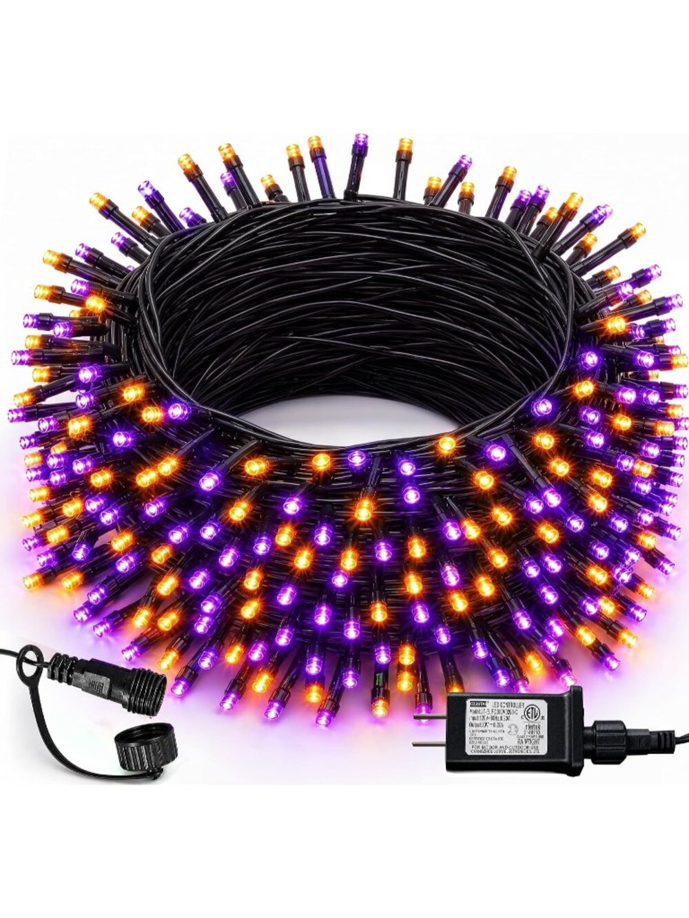 New Halloween 300 LED String Lights, 100FT String Lights with 8 Lighting Modes,